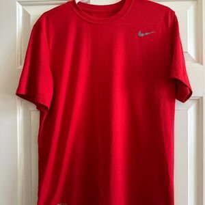 Nike Dri-Fit Men's Red Short Sleeve T-Shirt, Size Large, The Nike Tee